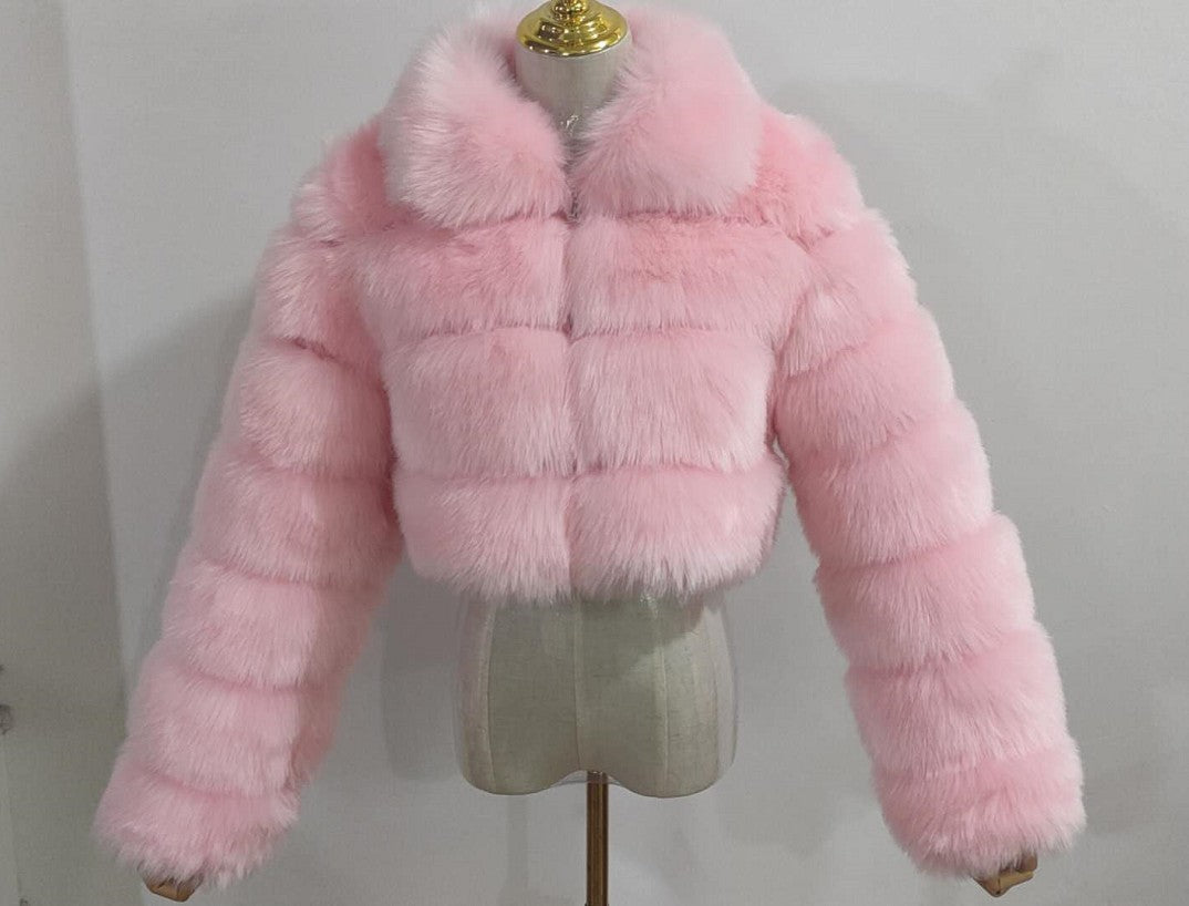 Manteau en fourrure de renard pour femme