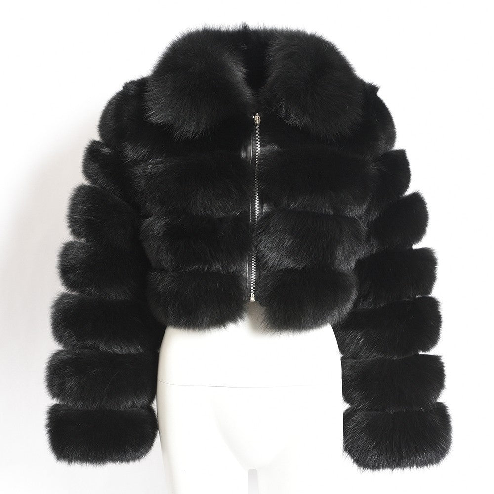 Manteau en fourrure de renard pour femme