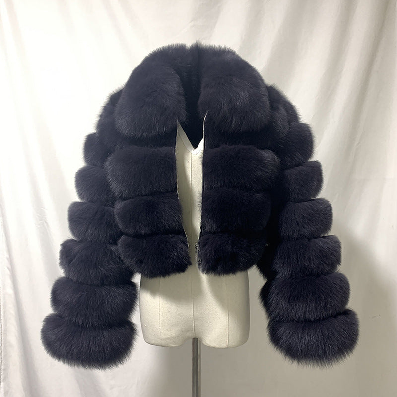 Manteau en fourrure de renard pour femme