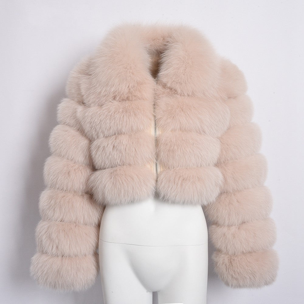 Manteau en fourrure de renard pour femme