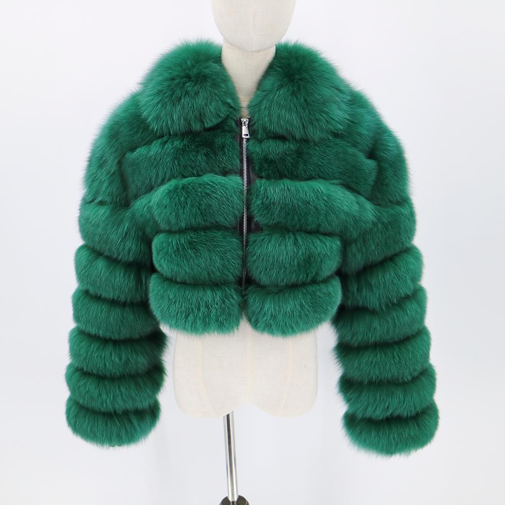 Manteau en fourrure de renard pour femme