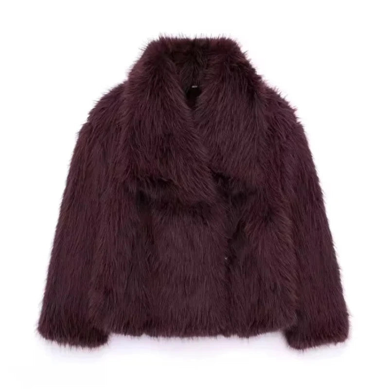 Manteau en Peluche d'Hiver