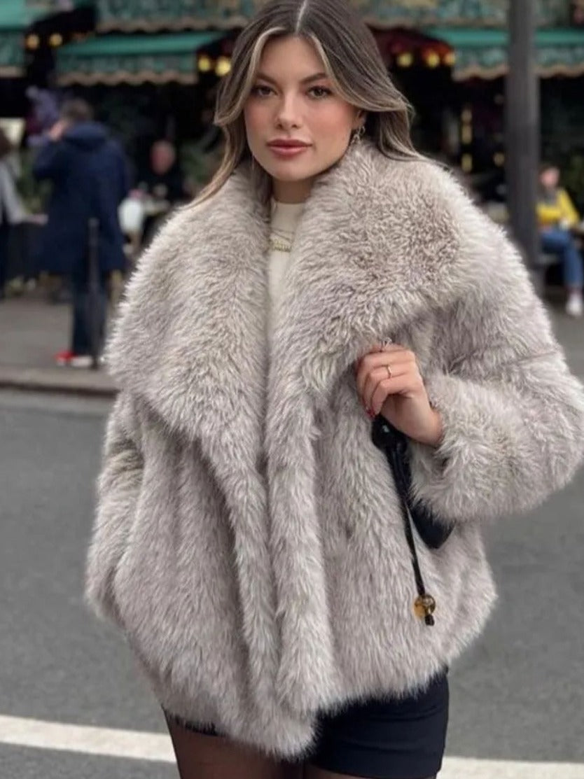 Manteau en Peluche d'Hiver