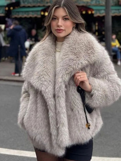 Manteau en Peluche d'Hiver