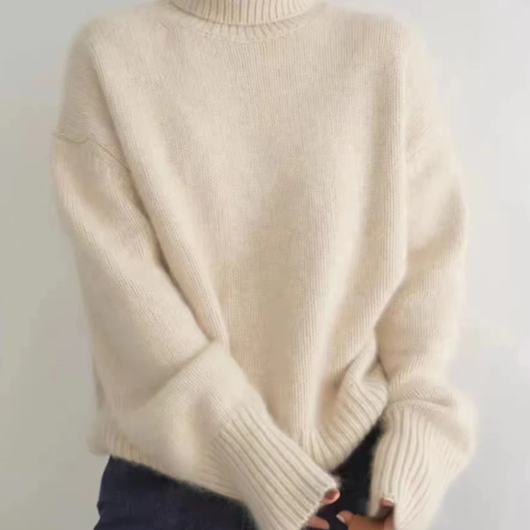 Pull Col Roulé Femme Cachemire Épais Automne/Hiver