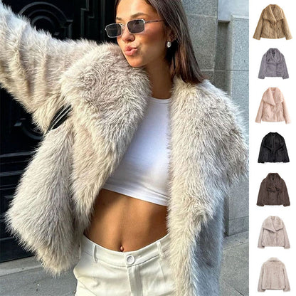 Manteau en Peluche d'Hiver