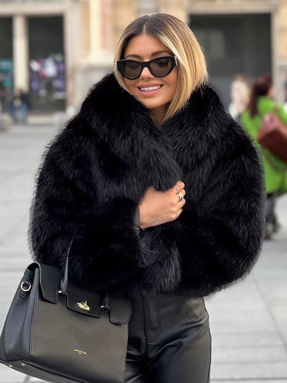 Manteau en Peluche d'Hiver