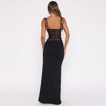 Robe à jarretelles en dentelle Y2K