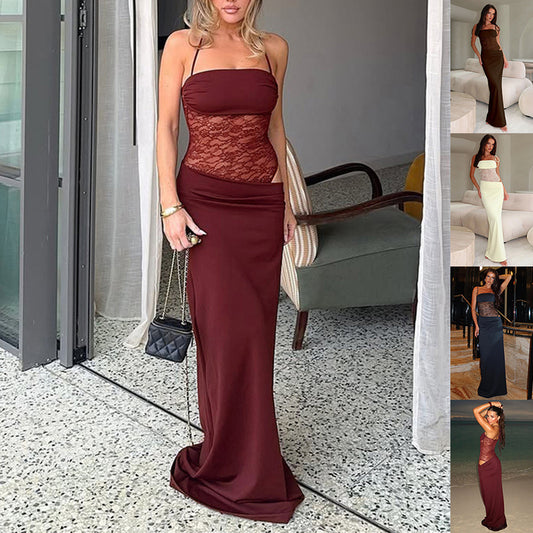 Robe à jarretelles en dentelle Y2K