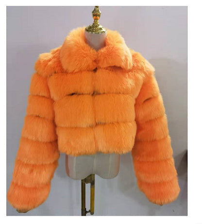 Manteau en fourrure de renard pour femme