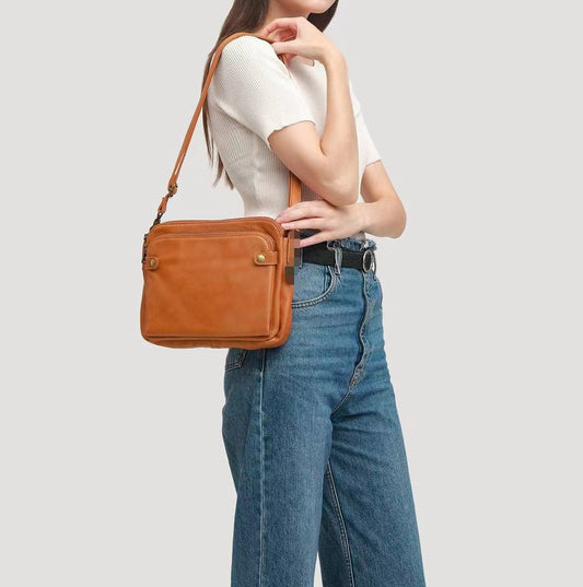 Sac à bandoulière Vintage en cuir pour femmes