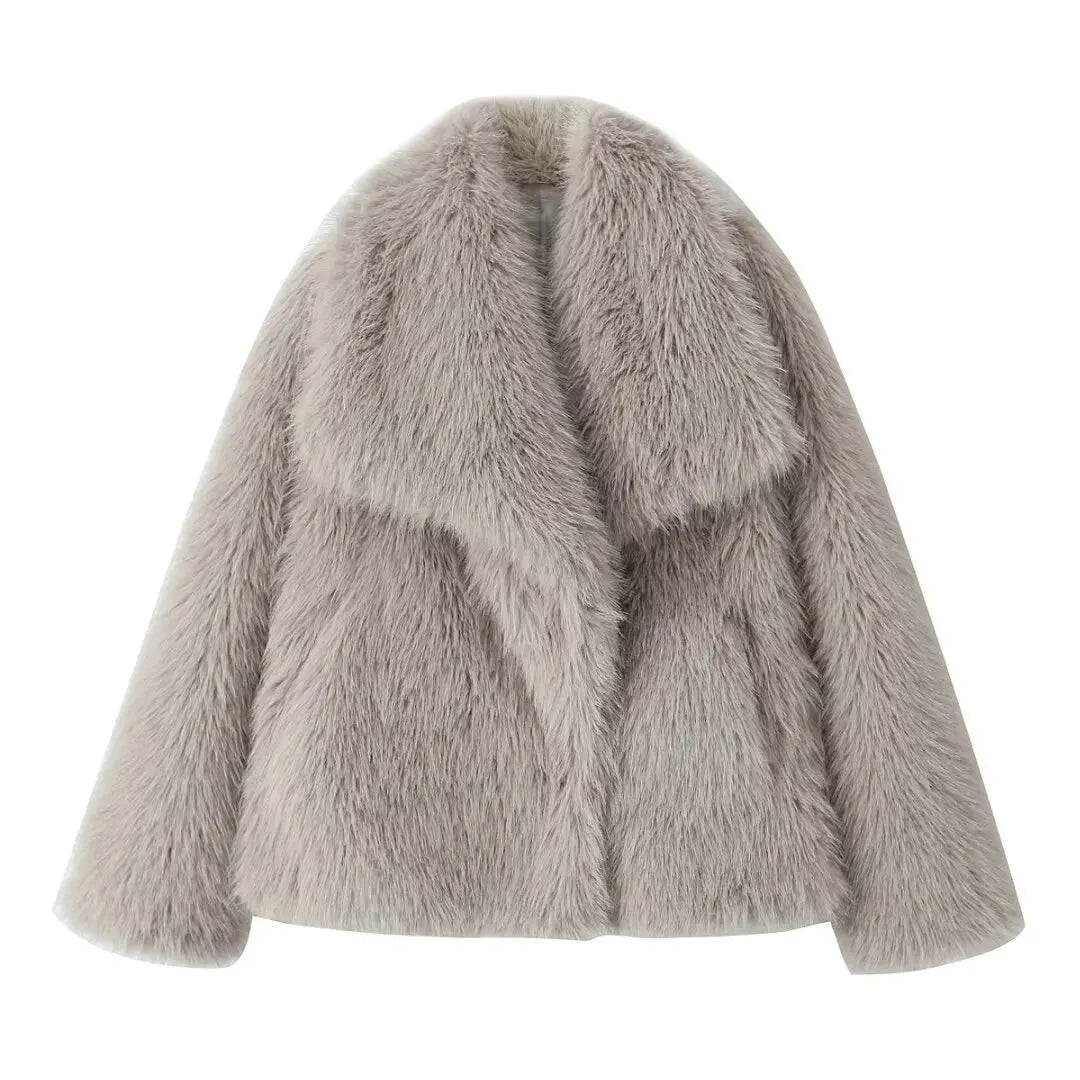 Manteau en Peluche d'Hiver